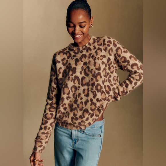 Sézane Gina Jumper Leopard Print Sweater - Picture 3 of 8